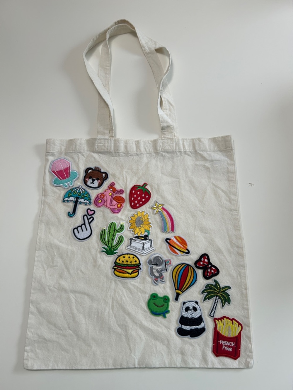 Cute Cream Patch-Decorated Kids Tote Bag